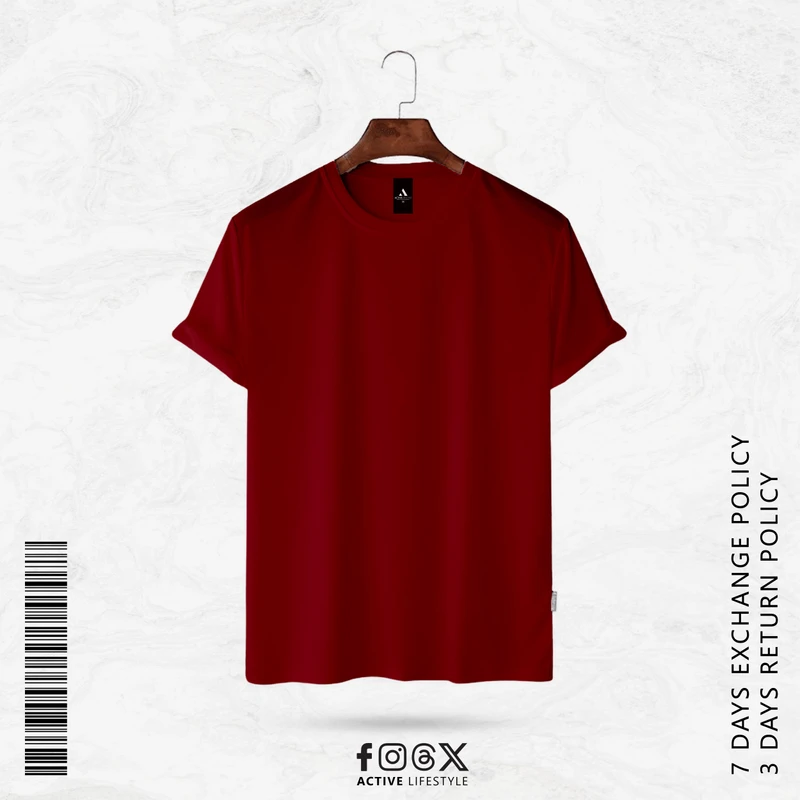 Premium Men's Solid T-shirt | Maroon