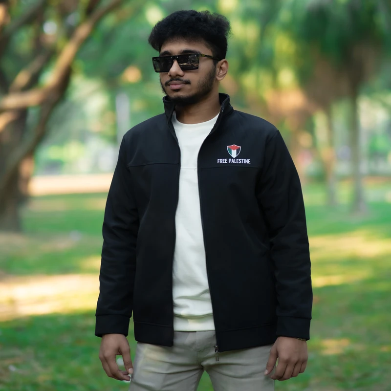 Mens Premium Jacket | Black Palestine