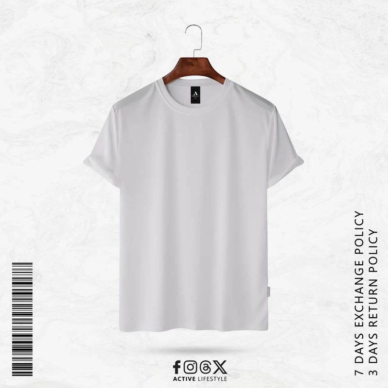 Premium Men's Solid T-shirt | White