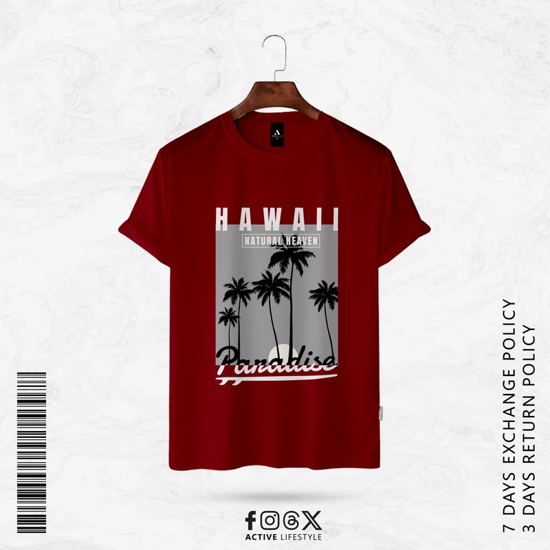 ActiveLifestyle Men's Premium T-Shirt | Hawaii paradise maroon